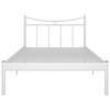 vidaXL Рамка за легло, бяла, метал, 100x200 cм