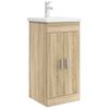 vidaXL Баня с мивка Дъб сонома 42 x 40 x 84,5 см Инженерна дървесина
