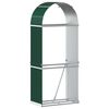 vidaXL Поставка за дърва, зелена, 80x45x190 см, поцинкована стомана