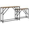 vidaXL Конзолна маса 2 pcs Дъб 100 x 28 x 75 см Инженерно дърво