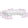 vidaXL Комплект дивани за открито 9 pcs Натурален и Крема