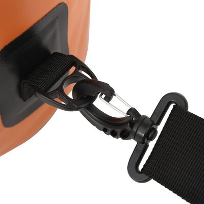 vidaXL Суха торба с цип, оранжева, 15 л, PVC
