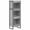 vidaXL Шкаф за книги 40 x 30 x 121 см Инженерна дървесина Сив Сонома