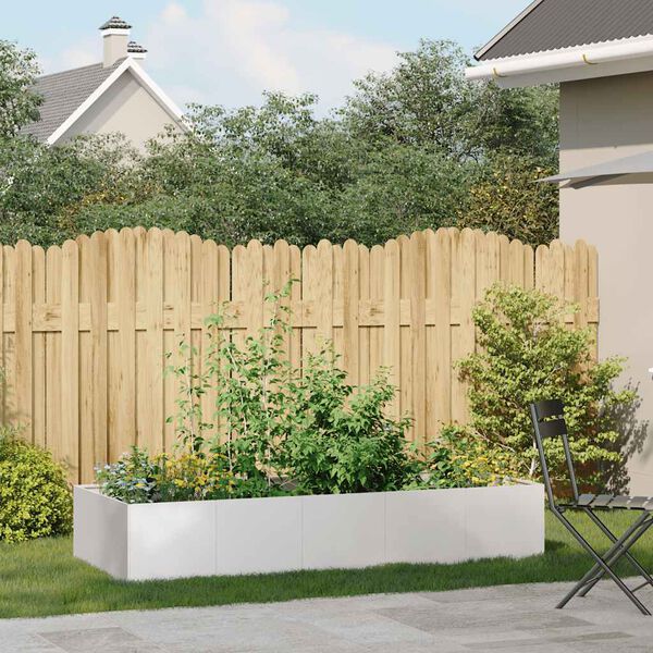 vidaXL Кашпа, 200x80x40 см, неръждаема стомана