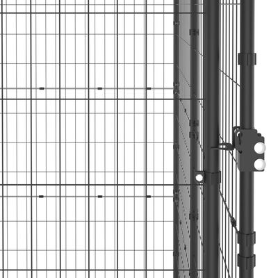 vidaXL Външна клетка за кучета, стомана, 16,94 м²