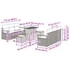 vidaXL Градински Софа Комплект със съхранение 9 pcs Бежово Полиратан