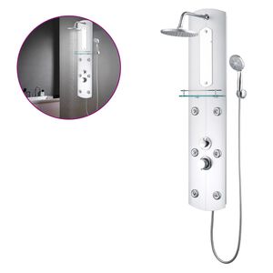 vidaXL Душ панел, 25x43x120 см, сребрист