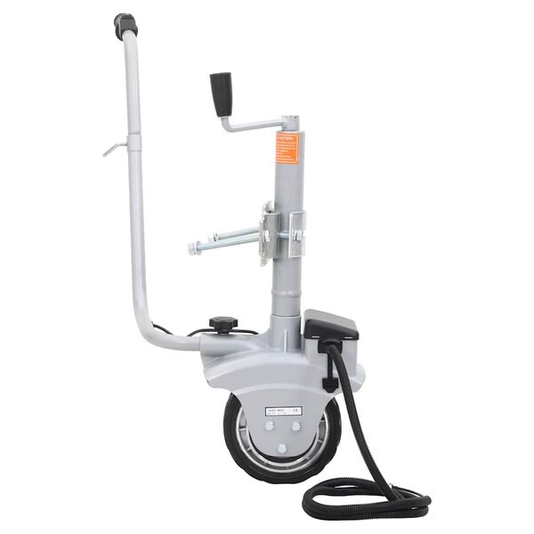 vidaXL Алуминиево моторизирано опорно колело за ремарке 12 V 350 W