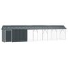 vidaXL Клетка за птици със съхранение Антрацит 630 x 103 x 142 см