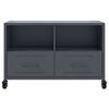 vidaXL ТВ шкаф, антрацит, 68x39x43,5 см, стомана