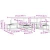 vidaXL Комплект дивани за открито 7 Брой Натурален и Крема