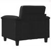 vidaXL Кресло, черен, 60 см, микрофибърен текстил