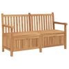 vidaXL Градинска пейка с врата 150 x 60 x 90 см Солидно тиково дърво