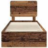 vidaXL Рамка за легло Старо дърво 100 x 200 cm Инженерно дърво