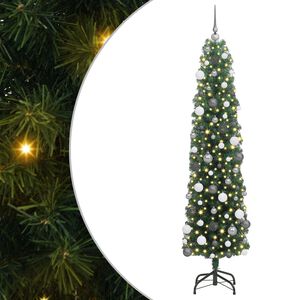 vidaXL С изкуствено коледно дърво с 300 LED светодиода Зелен 180 cm