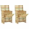 vidaXL Слетен градински компостер 2 pcs Зелено 110 x 58 x 113 см