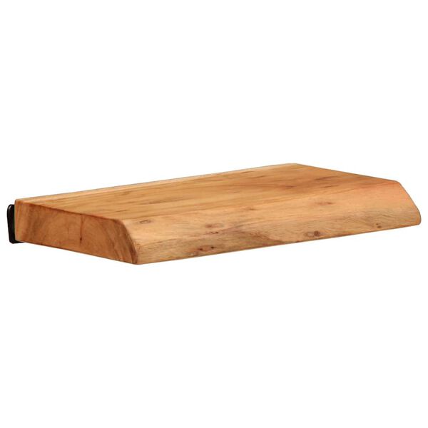 vidaXL Стенни рафтове, 2 бр, 30x20x3,5 см, акациево дърво масив