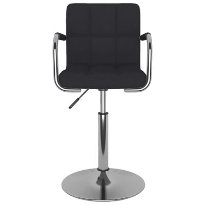 vidaXL Трапезен стол, черен, текстил