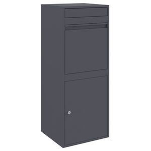 vidaXL Пощенска кутия за пратки Антрацит 41 x 38 x 103 см Стомана