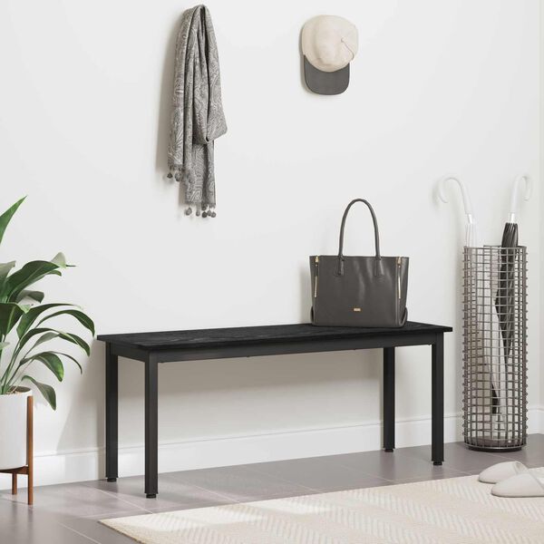 vidaXL Пейка Черния дъб 110 x 35 x 45 cm Инженерно дърво