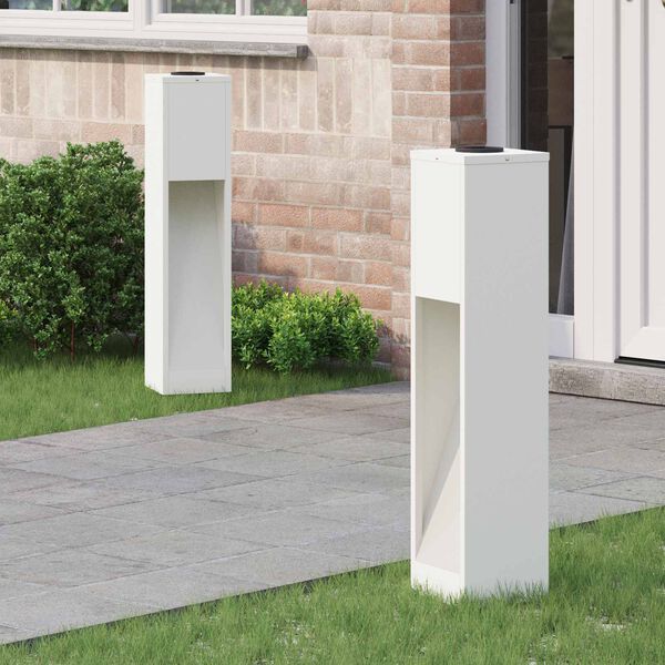 vidaXL Слънчев LED светлинен указател 2 pcs Бяло