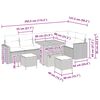 vidaXL Градински Софа Комплект 11 pcs Бежов и Светло Сив полиратан