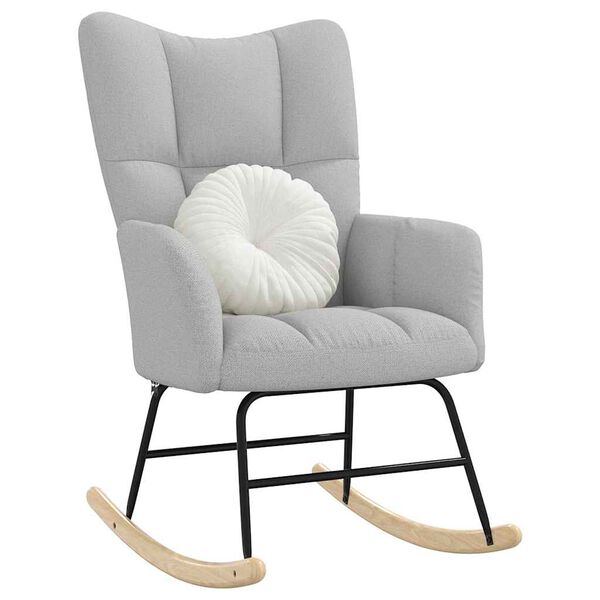 vidaXL люлеещ се стол Cloud Grey Fabric