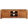 vidaXL ТВ шкаф масивно дърво с меден финиш 120x30x40 см