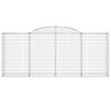 vidaXL Габионни кошници арка 25 бр 300x50x120/140см поцинковано желязо