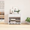vidaXL Конзолна маса Drammen Бяло 89.5 x 37 x 73 см Борово дърво масив