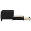 vidaXL Канапе с изтеглящо легло и чекмеджета черно 80x200 см кадифе