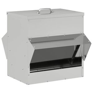 vidaXL Кокошарник Сребрист 40,5 х 45 х 41 см Галванизирана стомана