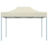 vidaXL Професионална сгъваема парти шатра, 3х4 м, стомана, кремава