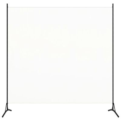 vidaXL Параван за стая, 1 панел, бял, 175x180 см, плат