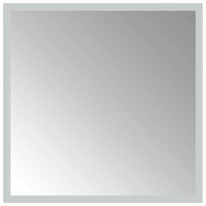 vidaXL LED огледало за баня Прозрачен 40 x 40 cm закалено стъкло