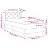 vidaXL Легло с пружинирана основа Тъмен кафяв 200 x 90 см текстил