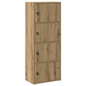 vidaXL Библиотека, дъб артизан, 40x24x102 см, инженерно дърво