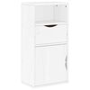 vidaXL Страничен шкаф с чекмедже ODDA White 40x24x79 cm
