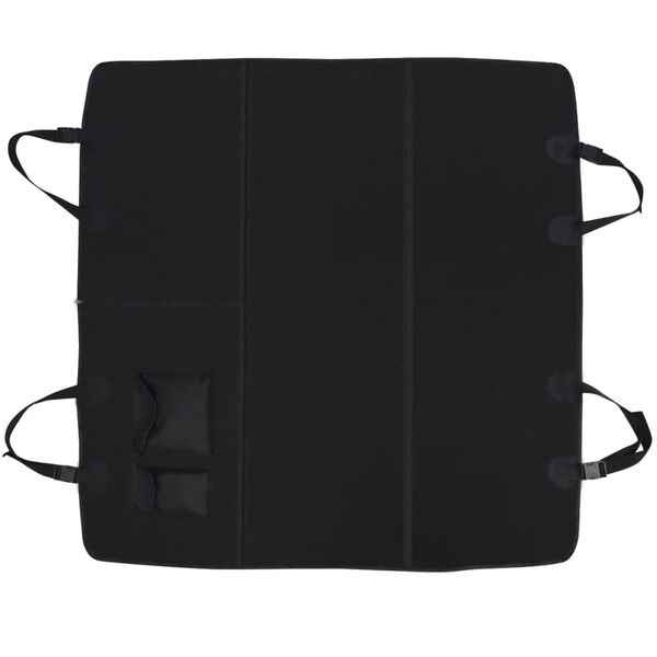 vidaXL Покривало за задна седалка за домашни любимци 148x142 см черно