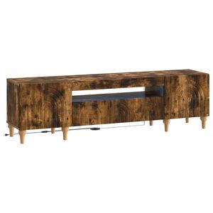 vidaXL LED телевизионен кабинет ALKMAAR 153 x 35 x 43 см Опушен дъб