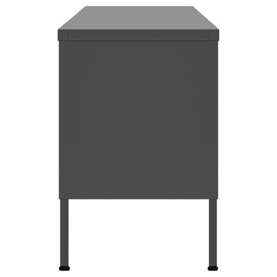 vidaXL ТВ шкаф, антрацит, 105x35x50 см, стомана