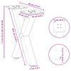 vidaXL Крака за масичка за кафе, X-образни, 2 бр., антрацит, 30x(30-31) см, стомана