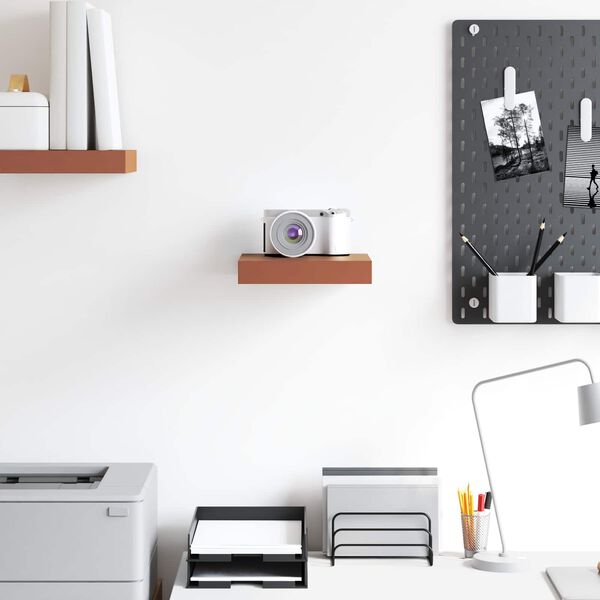 vidaXL Стенен рафт Червено 23 x 23,5 x 4 см Инженерно дърво