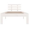 vidaXL Рамка за легло, бяла, бор масив, 90x190 см, Single