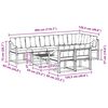 vidaXL Комплект дивани за открито 9 pcs Натурален и Бежов