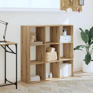 vidaXL Библиотека дъб артизан 102x32x102 см инженерно дърво