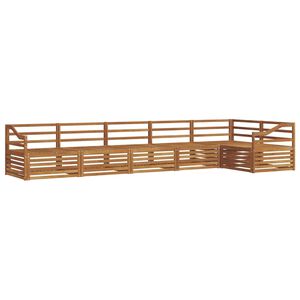vidaXL Комплект дивани за открито 6 pcs Естествен