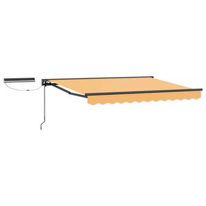 vidaXL Електрически разтегателен навес Пясък 5 &times; 3,5 m