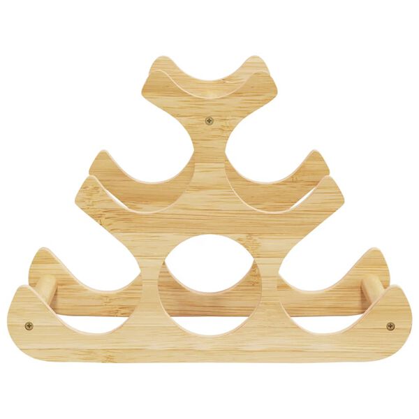 vidaXL Поставка за вино за 6 бутилки 35x18x25,5 см бамбук