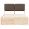 vidaXL Леглова рамка с тапицирана гръбна част Таупе 120 x 200 cm